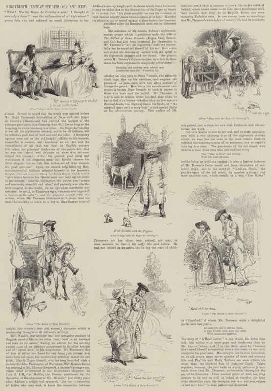 Eighteenth Century Studies, Old and New by Hugh Thomson