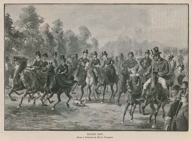 Rotten Row, Hyde Park, London by Hugh Thomson