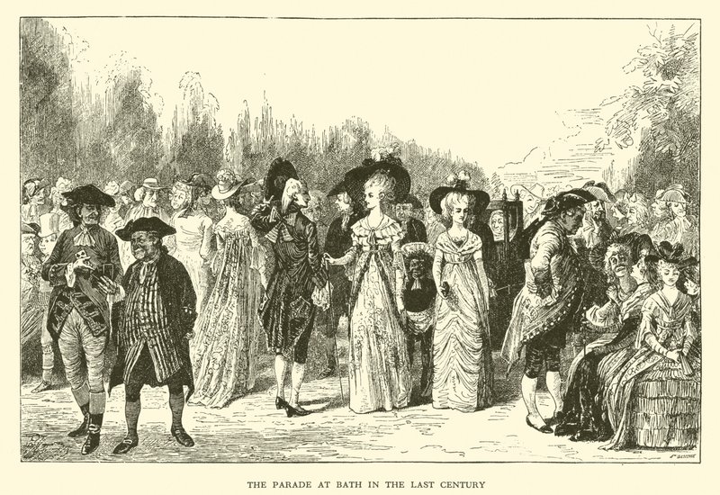 The Parade at Bath in the Last Century by Hugh Thomson