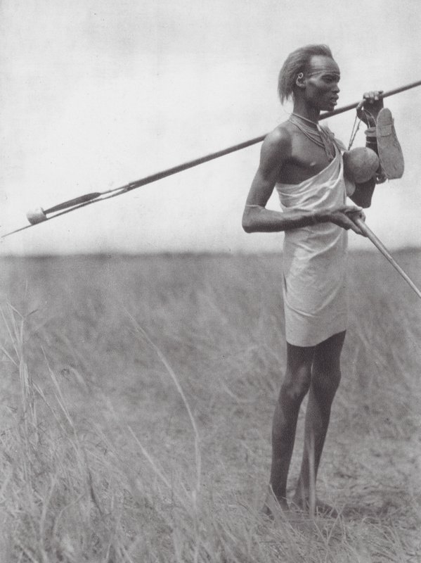 Africa: Travelling Dinka Warrior by Hugo Adolf Bernatzik