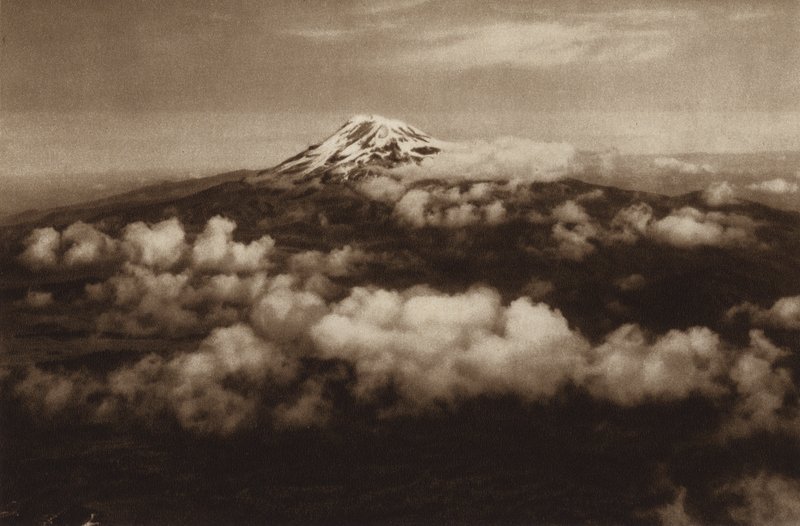 Mexico: Iztaccihuatl, Seen from Popocatepetl by Hugo Brehme
