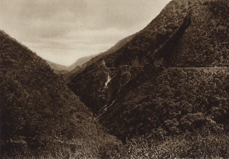 Mexico: Las Canoas, Section of railway and Tamasopo ravine by Hugo Brehme