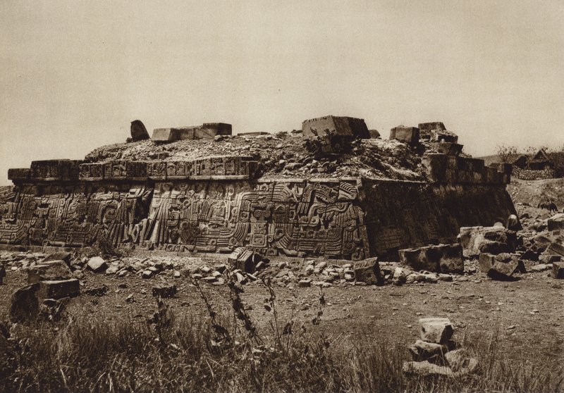 Mexico: Pyramid of Xochicalco, Before Restoration by Hugo Brehme