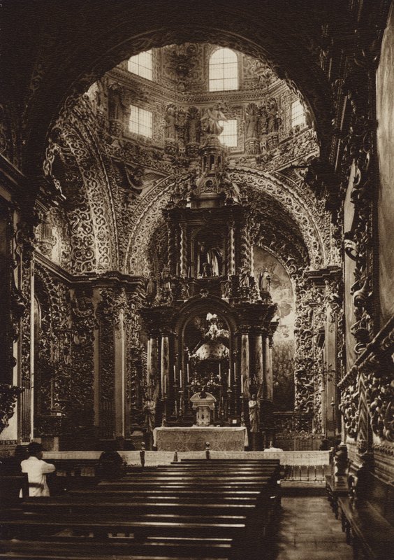 Mexico: Puebla, Chapel of the Church of San Domingo by Hugo Brehme