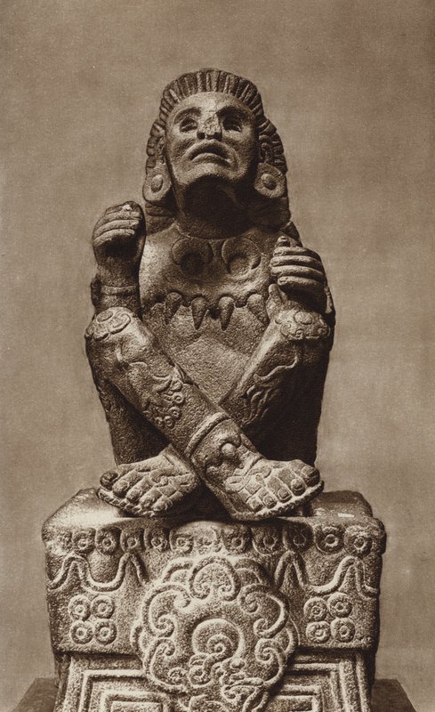 Mexico: Xochipilli with mask, National Museum by Hugo Brehme