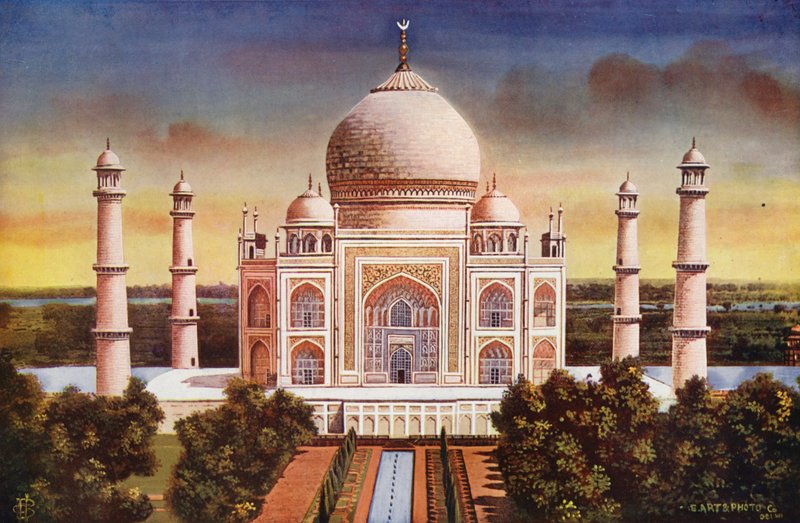 Agra: Taj Mahal, General View by Indian photographer