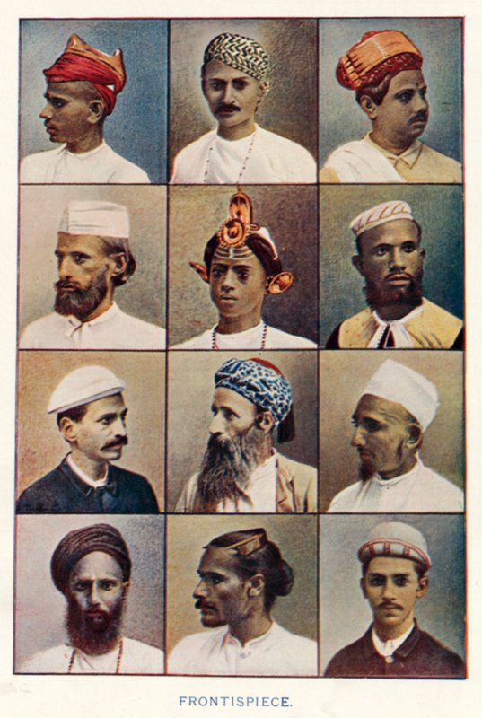 Indian Natives: Frontispiece (colored photo) by Indian photographer
