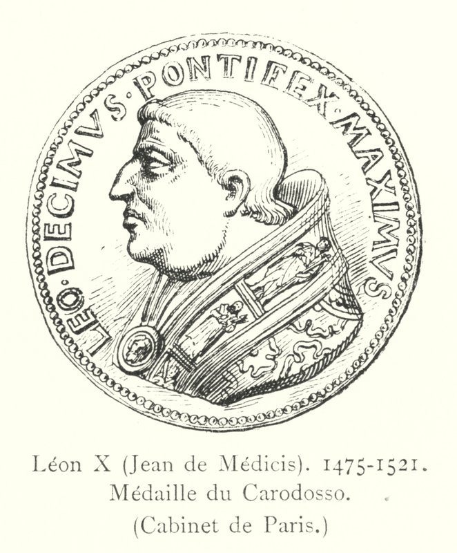 Leon X, Jean de Medicis, 1475-1521, Medaille du Carodosso, Cabinet de Paris by Italian School