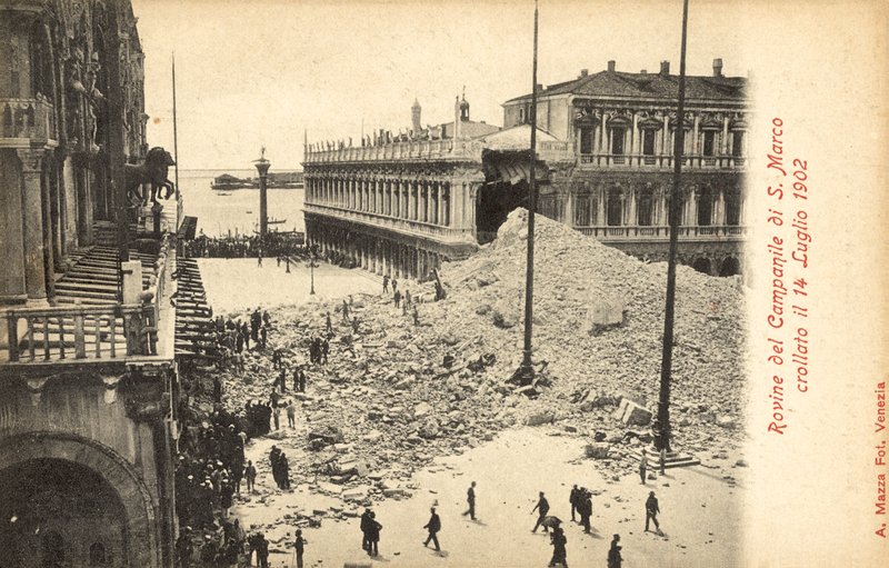 Collapse of the Campanile of San Marco, Venice, 14 July 1902 by Italian Photographer
