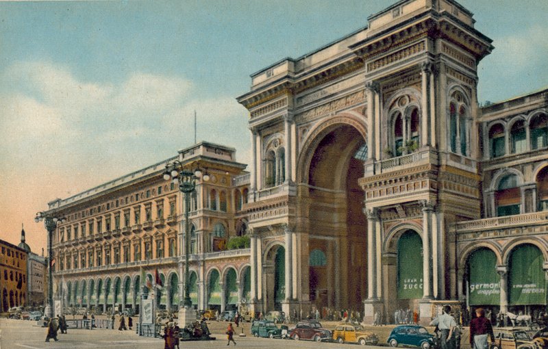 Milan: Piazza del Duomo, Entrance to Galleria by Italian Photographer