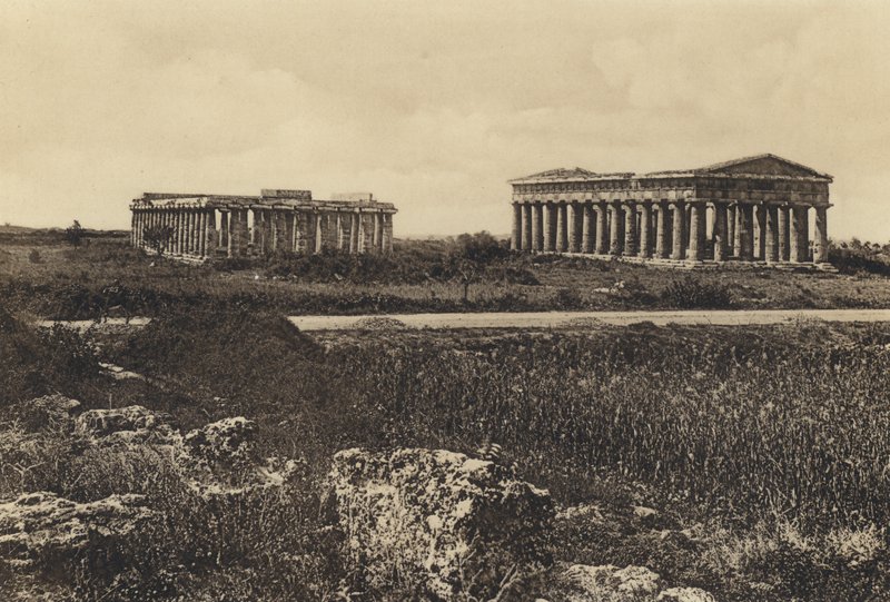 Naples: Paestum, Temples of Neptune and Ceres by Italian Photographer