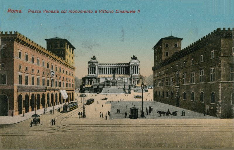 Piazza Venezia and monument to King Victor Emmanuel II of Italy, Rome by Italian Photographer