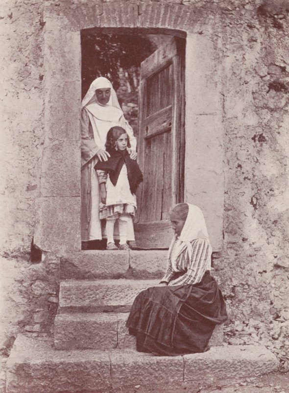 Sicily: At the Convent Portal by Italian Photographer