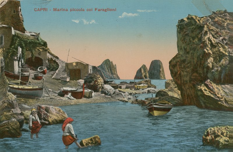 Small marina and the Faraglioni, Capri by Italian Photographer