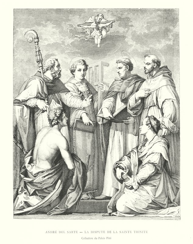 Andrea del Sarto, The Dispute of the Holy Trinity, Collection of the Pitti Palace by Italian School