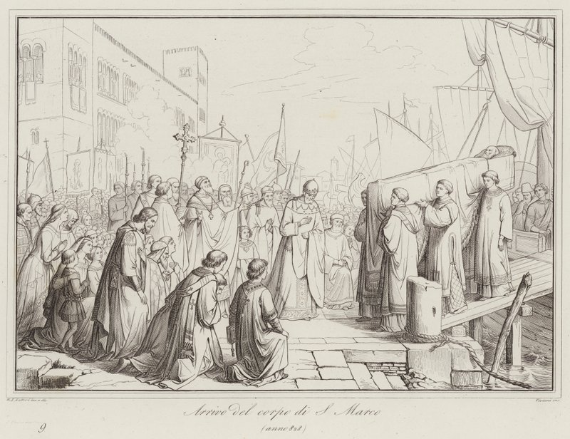Arrival of the Body of St. Mark, 828 by Italian School