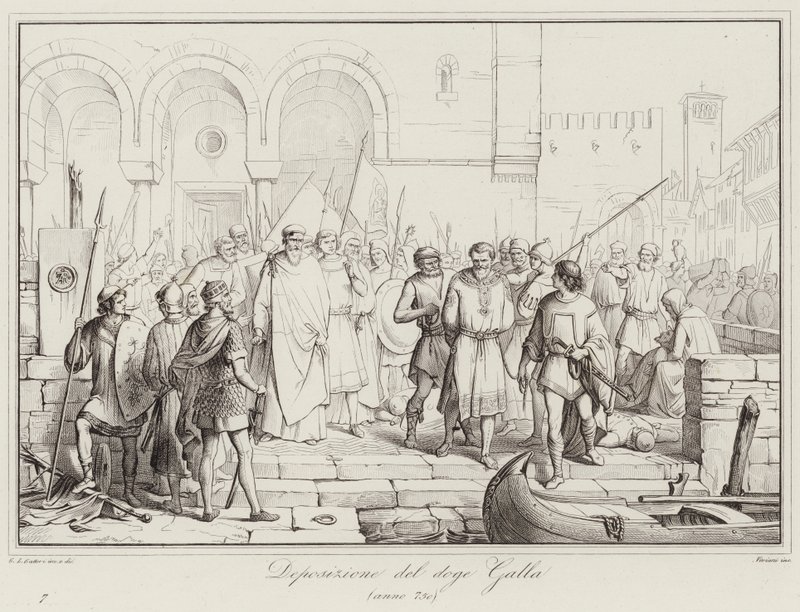 Deposition of Doge Galla, 750 by Italian School