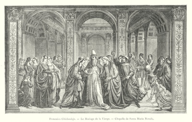 Domenico Ghirlandajo, The Marriage of the Virgin, Chapel of Santa Maria Novella by Italian School