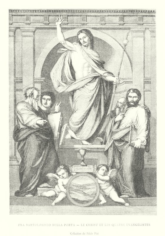 Fra Bartolommeo della Porta, Christ and the Four Evangelists, Collection of the Pitti Palace by Italian School