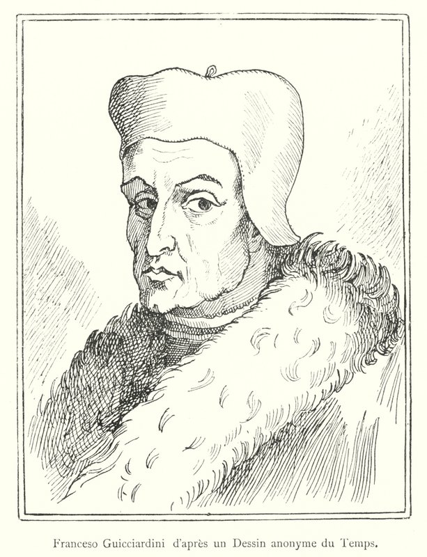 Francesco Guicciardini after an Anonymous Drawing of the Time (engraving) by Italian School