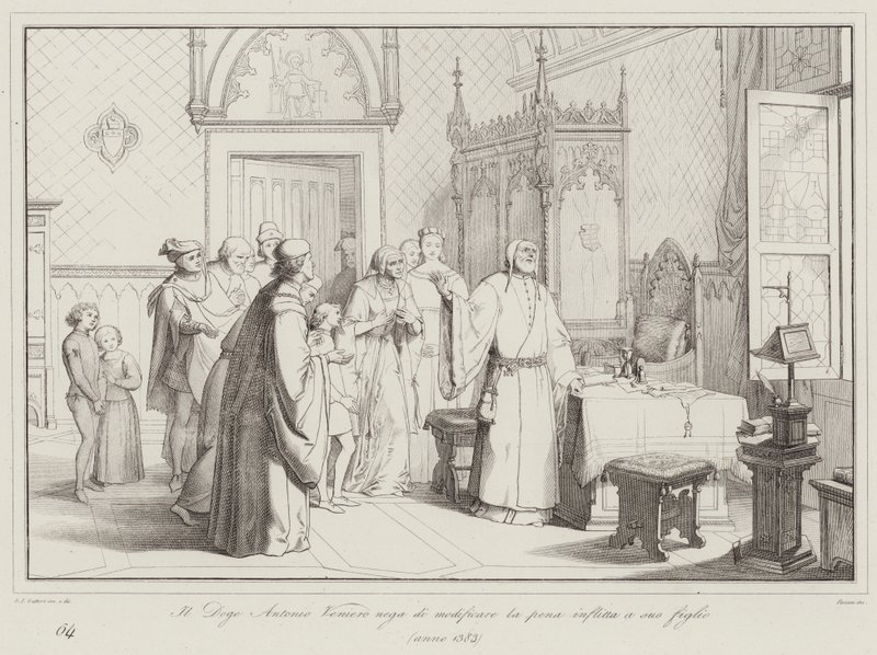 The Doge Antonio Veniero Refuses to Modify the Sentence Imposed on His Son by Italian School