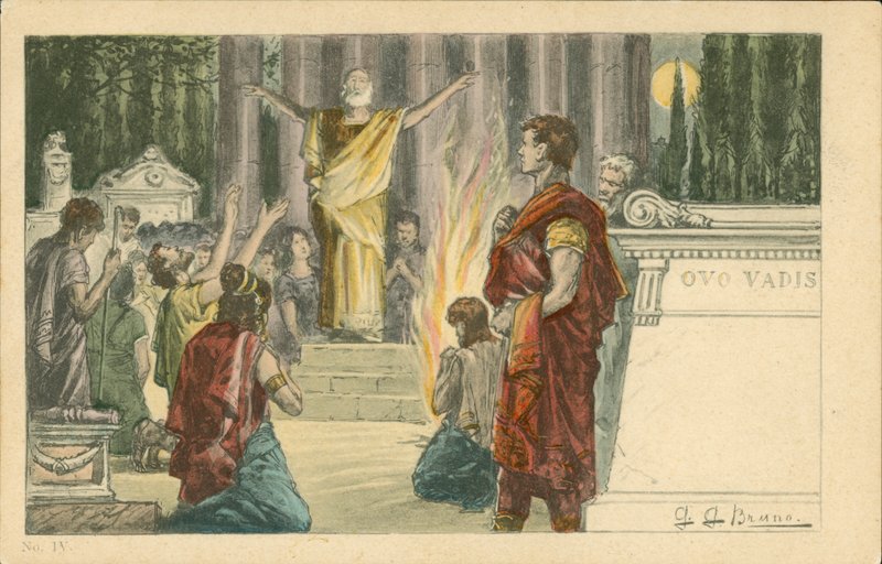 Illustration for the Novel Quo Vadis by Henryk Sienkiewicz by Italian School