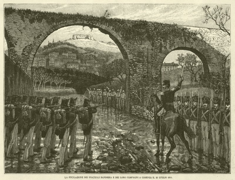 The Execution of the Bandiera Brothers and Their Companions in Cosenza on July 25, 1844 by Italian School