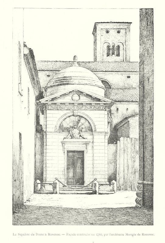 The Tomb of Dante in Ravenna, Facade built in 1780, by the architect Morigia of Ravenna (engraving) by Italian School