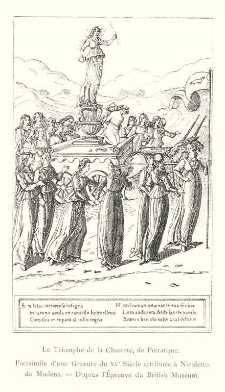 The Triumph of Chastity by Petrarch (engraving) by Italian School