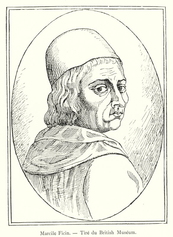 Marsilio Ficino, From the British Museum (engraving) by Italian School