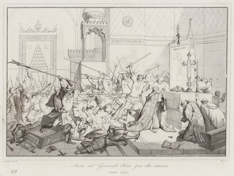 Death of General Pietro Zeno at Smyrna by Italian School