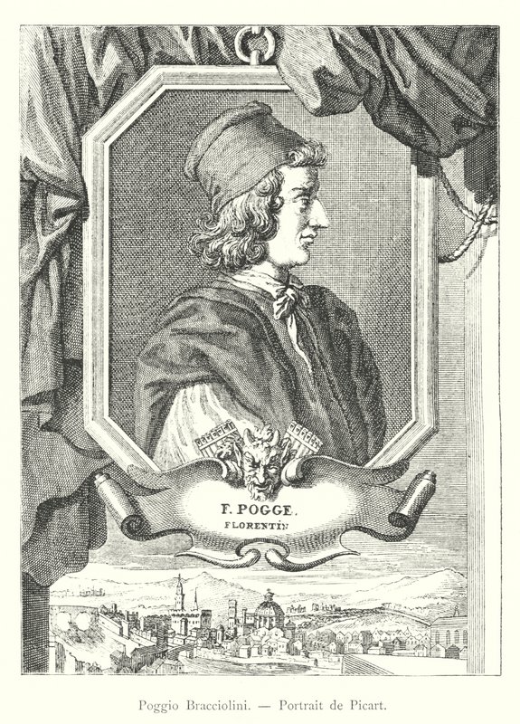 Poggio Bracciolini, Portrait by Picart by Italian School