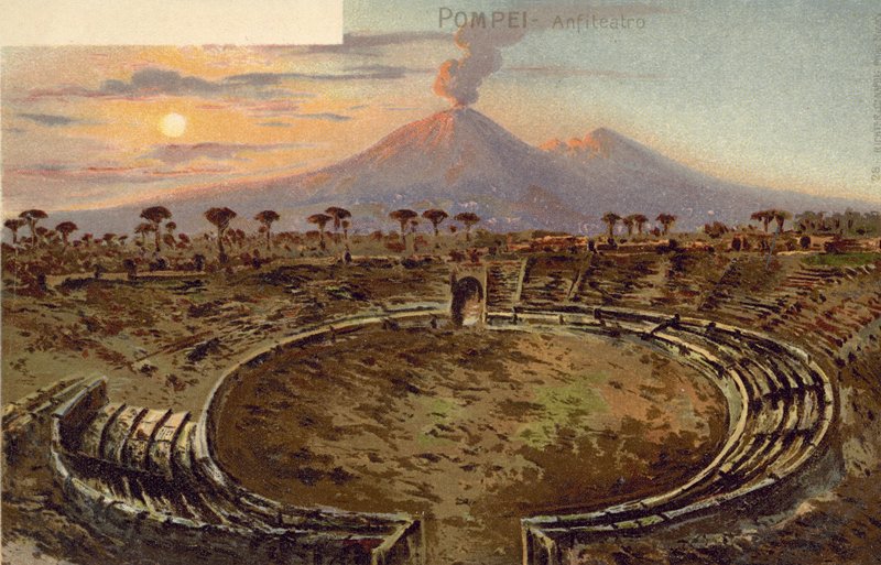 Pompei, Italy, Amphitheatre by Italian School