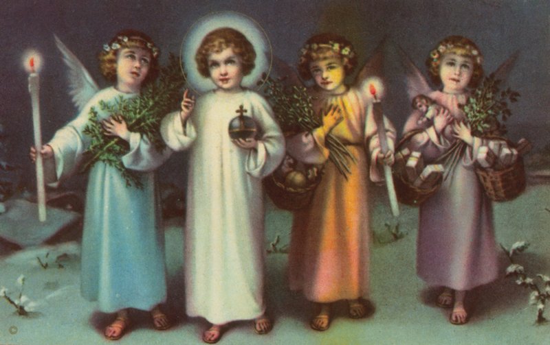 Saint and Angels by Italian School