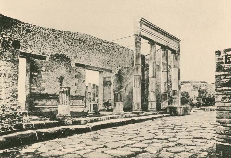 The Entrance to the Triangular Forum as it is by Italian School