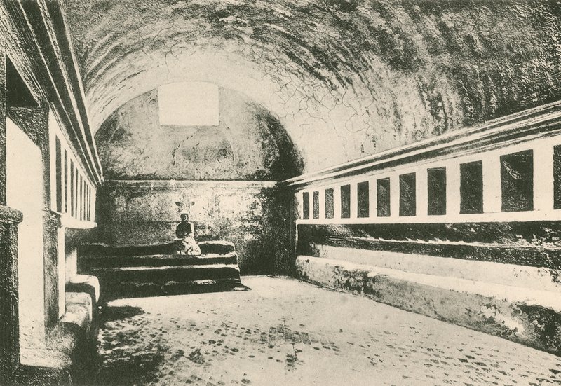 The Frigidarium of Women in the Stabian Baths as it is by Italian School