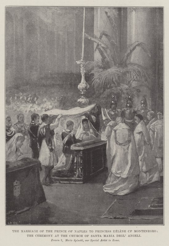 The Marriage of the Prince of Naples to Princess Helene of Montenegro, the Ceremony at the Church of Santa Maria Degl