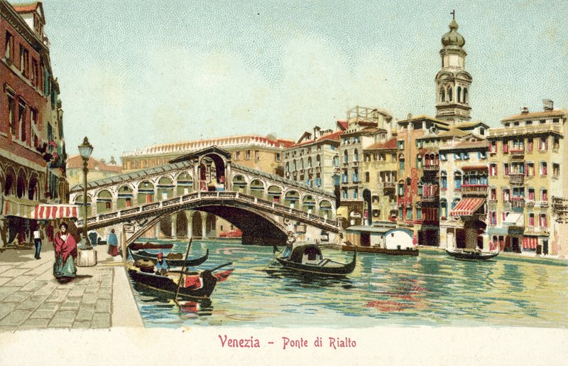 The Rialto, Venice by Italian School