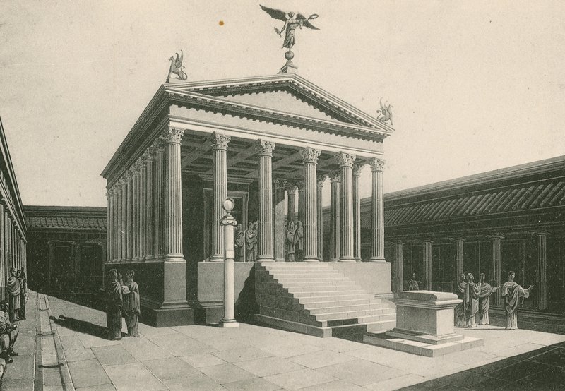 The Temple of Apollo as it was by Italian School