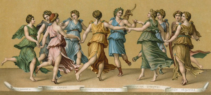 The Dance of Apollo with the Muses by Italian School