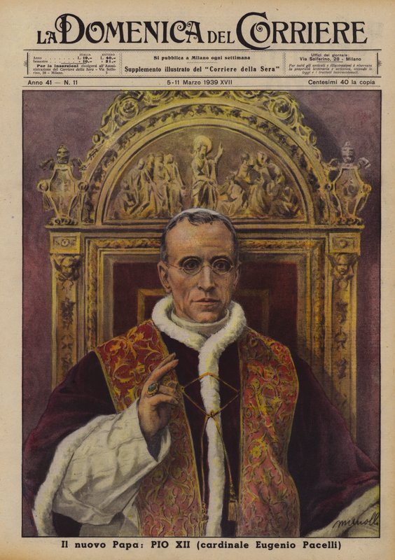 The New Pope, Pius XII (Cardinal Eugenio Pacelli) by Italian School