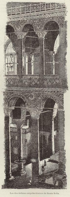 The Two Architectural Orders of Santa Sofia by Italian School