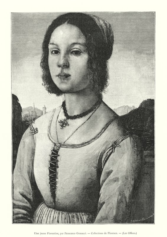 A Young Florentine, by Francesco Granacci, Collections of Florence, The Uffizi by Italian School