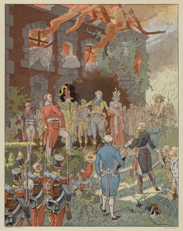 Scene from La Dame de Gai-Fredon by Quatrelles (Ernest L