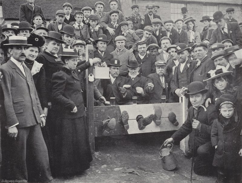 Corby Pole Fair, in the Stocks by J. Benjamin Stone