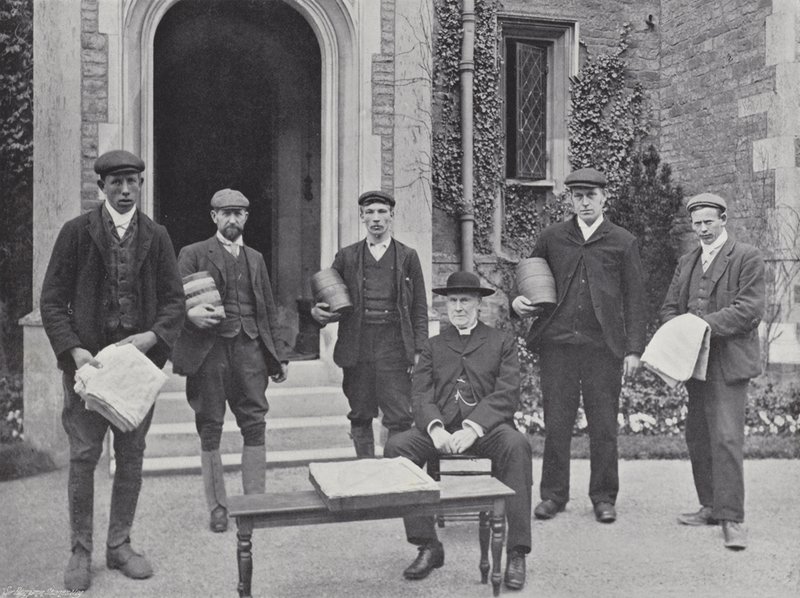 Hallaton Hare Pie Festival, the Vicar and Deputation by J. Benjamin Stone