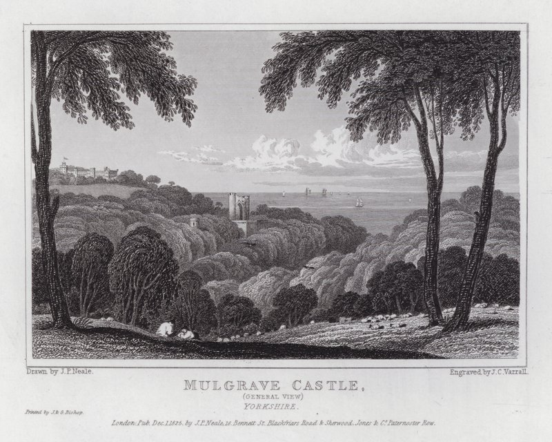 Mulgrave Castle, General View, Yorkshire by John Preston Neale