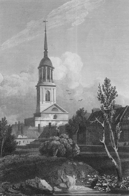 Shoreditch Church by John Preston Neale