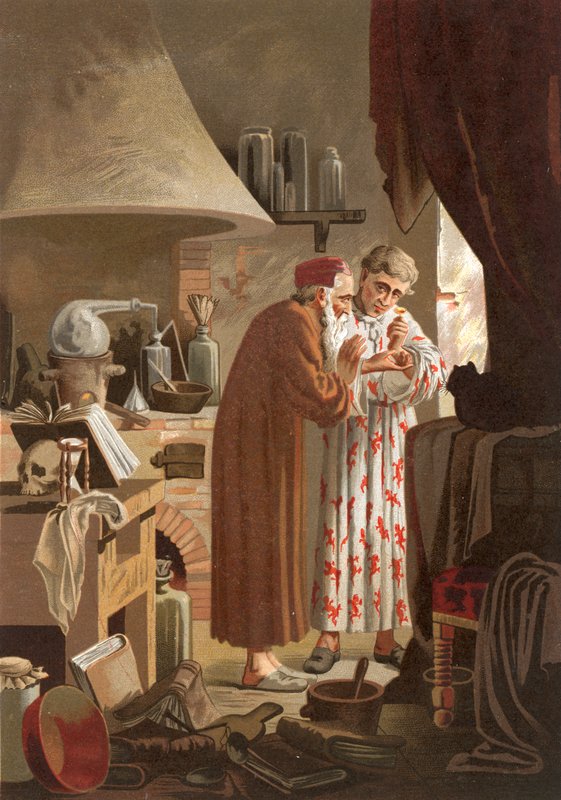 Helmont receiving an alchemist who presented him with the philosopher