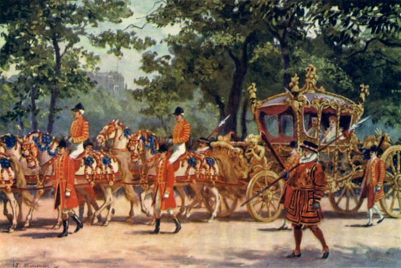The Coronation Coach, Coronation procession of King Edward VII by J. Williamson